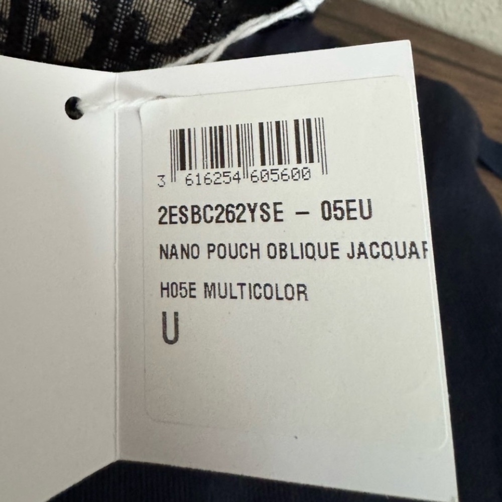 Dior Navy Oblique Nano bag NWT full set - Picture 6 of 8